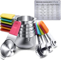 Measuring Cups, U-Taste Magnetic Measuring Cups and Spoons Set of 13 in 18/8 by U-Taste