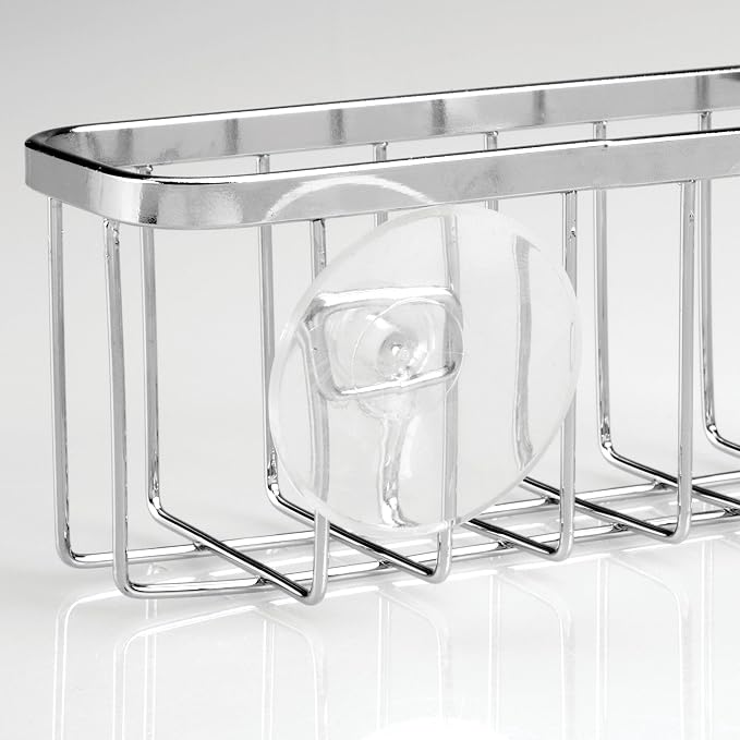 iDesign Stainless Steel Suction Sponge Holder, Kitchen Sink Sponge Caddy - Image 6