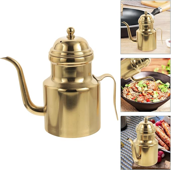 Cabilock Oil Dispenser Vinegar Dispenser Bottle Stainless Steel Oil Can - Image 8