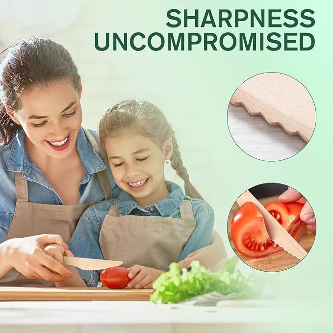 400PCS Eco-Friendly Disposable Wooden Utensil Set – Compostable Biodegradable - Image 3