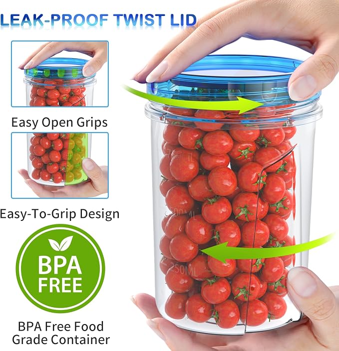 Food Storage Freezer Containers Clear Bottom - Image 4