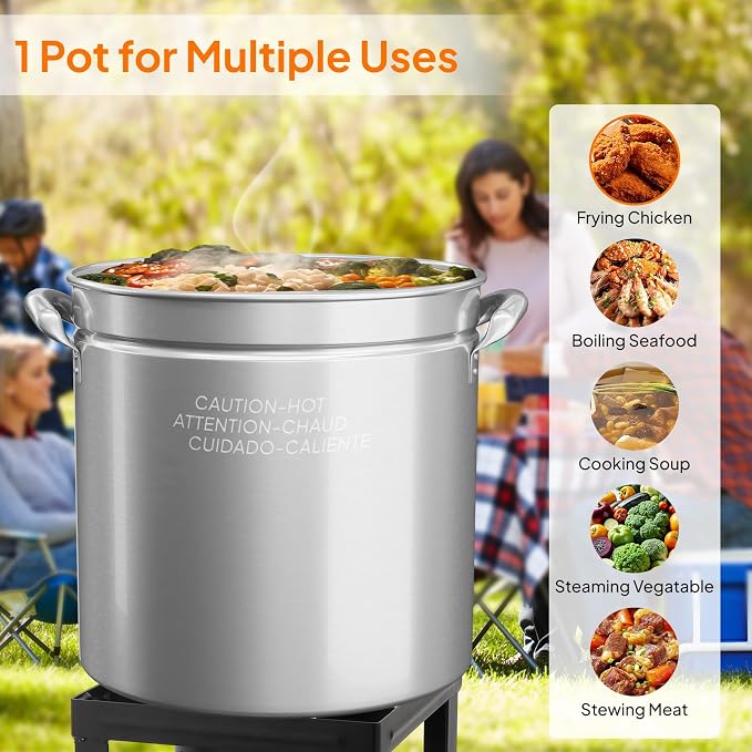 ROVSUN 50QT Stainless Steel Seafood Boil Pot - Image 5