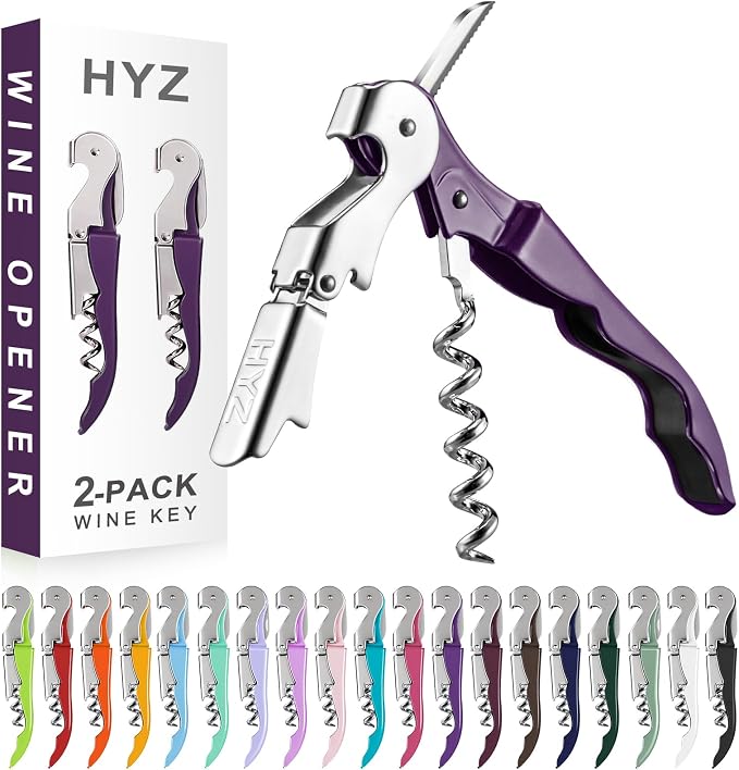 HYZ 2-Pack Wine Opener Waiter Corkscrew, Professional Wine Key by HYZ