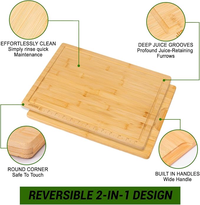 JINGNING Large Wooden Cutting Boards - Image 5