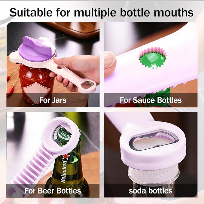 Adjustable Jar Opener for Weak Hands, 4-in-1 Multi-Function Manual Bottle - Image 6