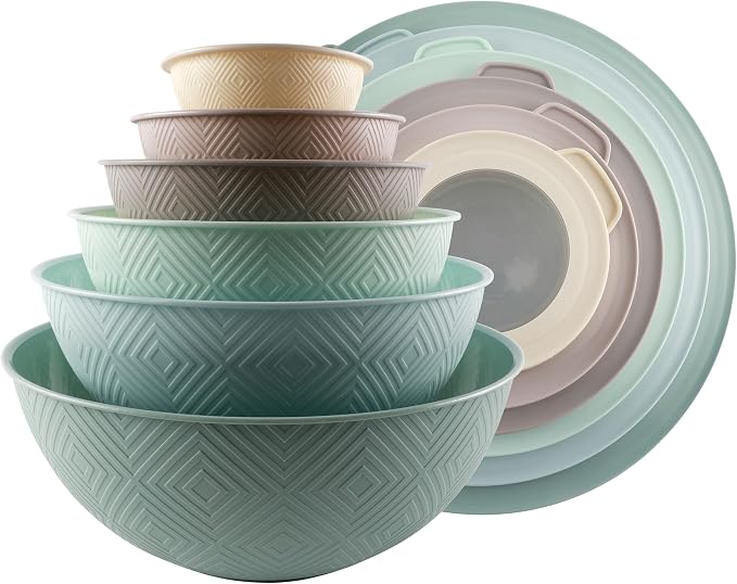 COOK WITH COLOR Mixing Bowls with Lids by CookwithColor