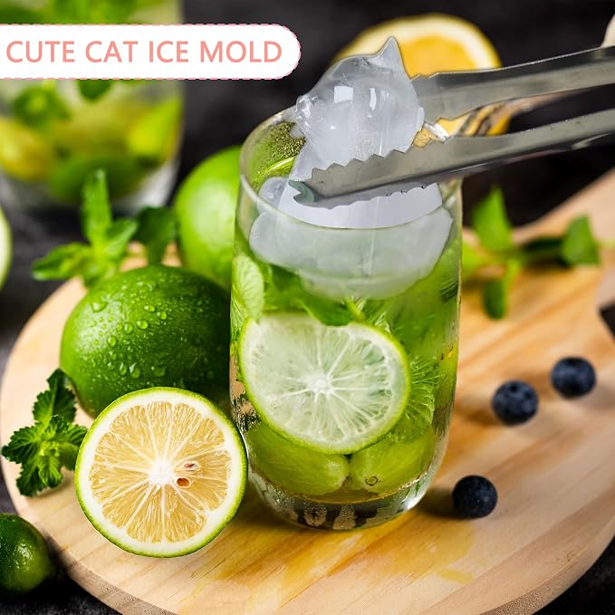 Cat Ice Cube Tray Silicone Large Ice Cube Mold, Fun Shapes Ice Cube Trays - Image 7