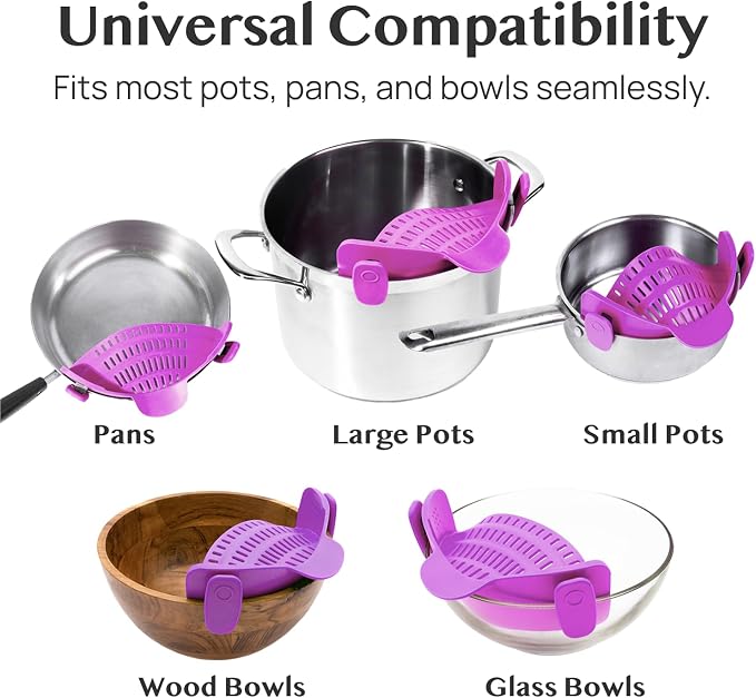 Kitchen Gizmo Snap N Strain Pot and Pasta Strainer - Image 6