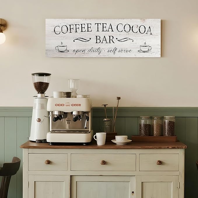 Coffee Tea Cocoa Bar Sign Decor Farmhouse Wall Plaque - Image 2