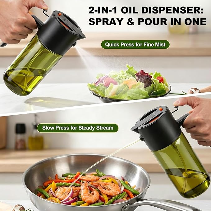 2-IN-1 500ml/17oz Light-Blocking Dark Oil Sprayer - Image 5