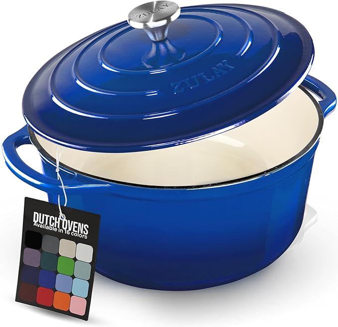 Zulay Kitchen 5 Quart Enameled Cast Iron Dutch Oven Pot by ZulayKitchen