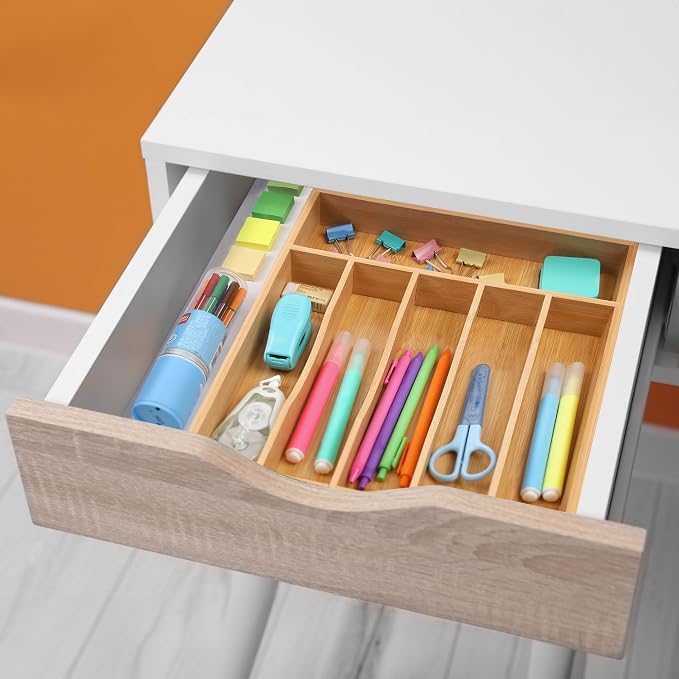 Kitchen Bamboo Silverware Organizer, Kitchen Drawer Organizer - Image 9