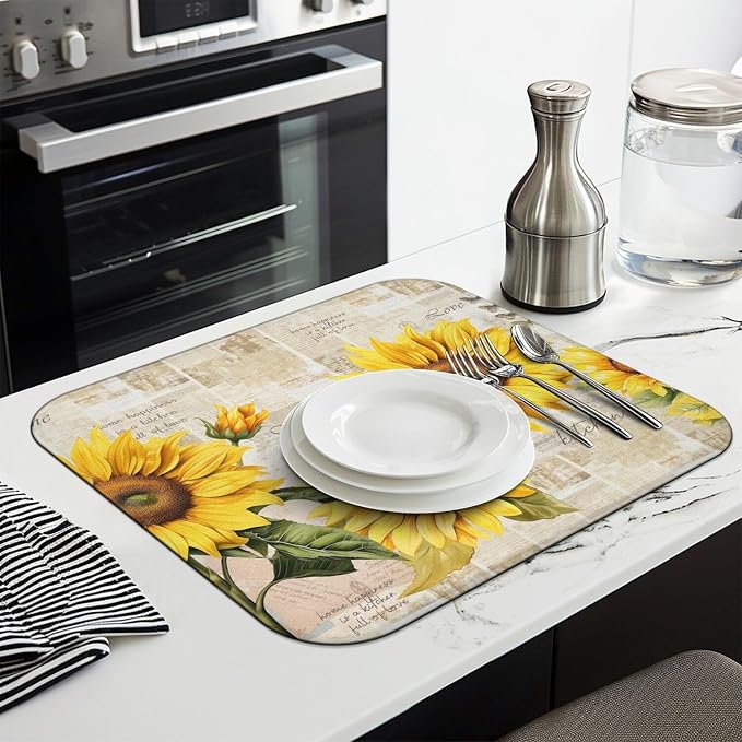Dish Drying Mat Drainer Pads - Image 3