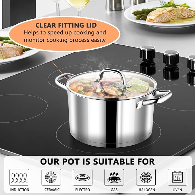 P&P CHEF 5 Quarts Cooking Stock Pot - Image 5