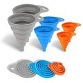 6 Pcs Funnels for Kitchen Use Filling Bottles, Silicone Funnel Small and Large by Ortarco