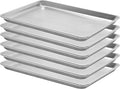 BIEAMA 6 Pack Half Size 18" x 13" Aluminum Baking Sheet Pan Perforated by BIEAMA