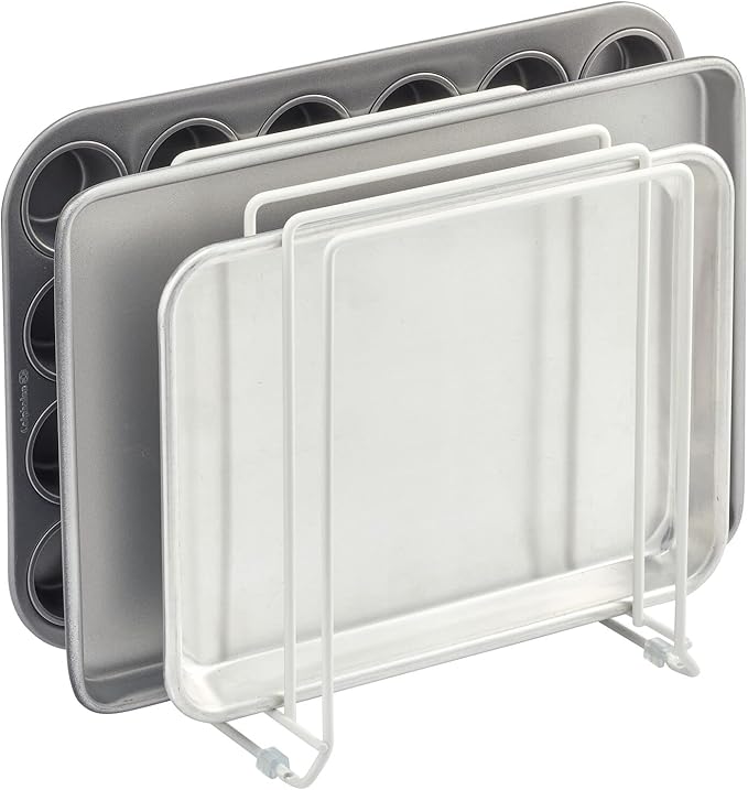 mDesign X-Large Steel Storage Tray Organizer Rack by mDesign