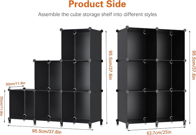 6-Cube Storage Organizer, Closet Organizer Storage Cabinet Shelf Bookcase - Image 3