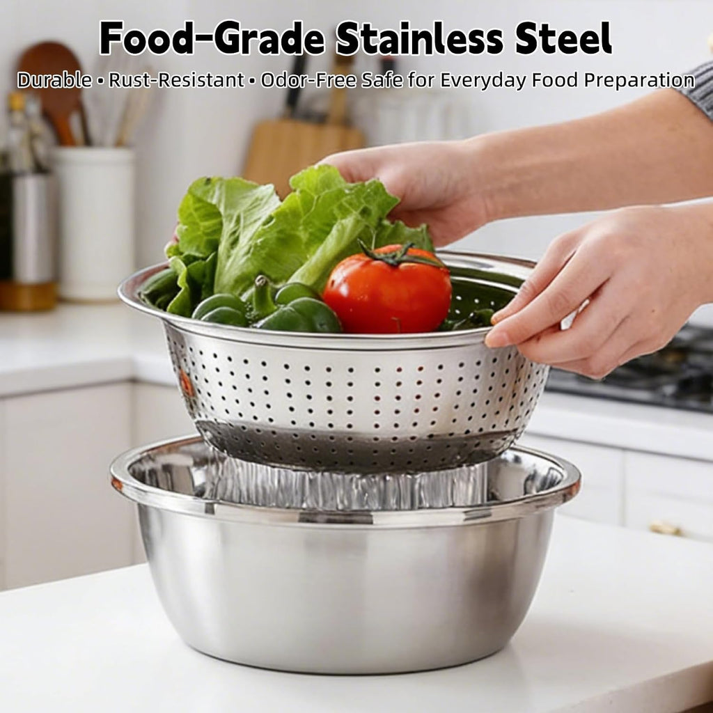 Germany Multifunctional Stainless Steel Basin - 2026 New 3-in-1 Grater