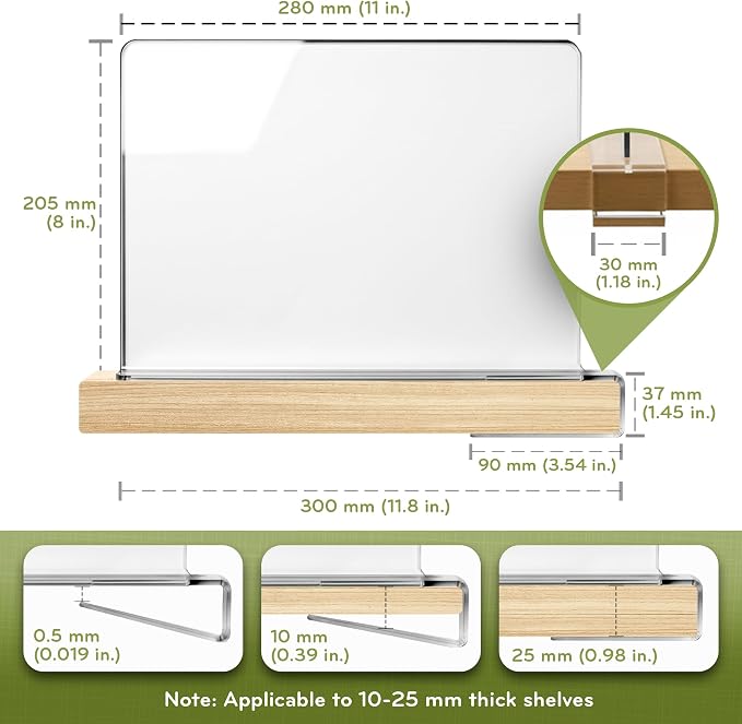 Acrylic Shelf Dividers for Closet Organization, and Books Organization - Image 2