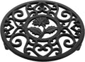 Vintage Cast Iron Kettle Trivet Heat Resistant Tea Pot Rest for Tables
