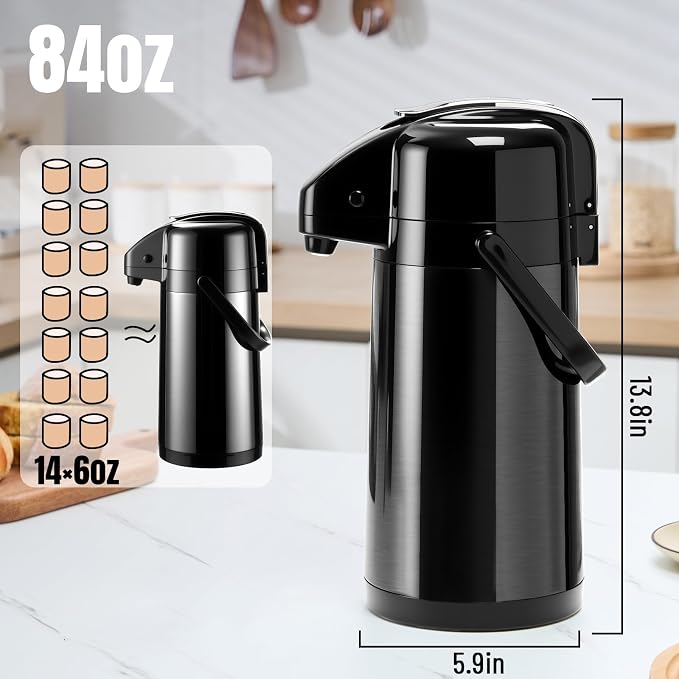 PARACITY Upgraded Airpot Coffee Carafe - Image 6