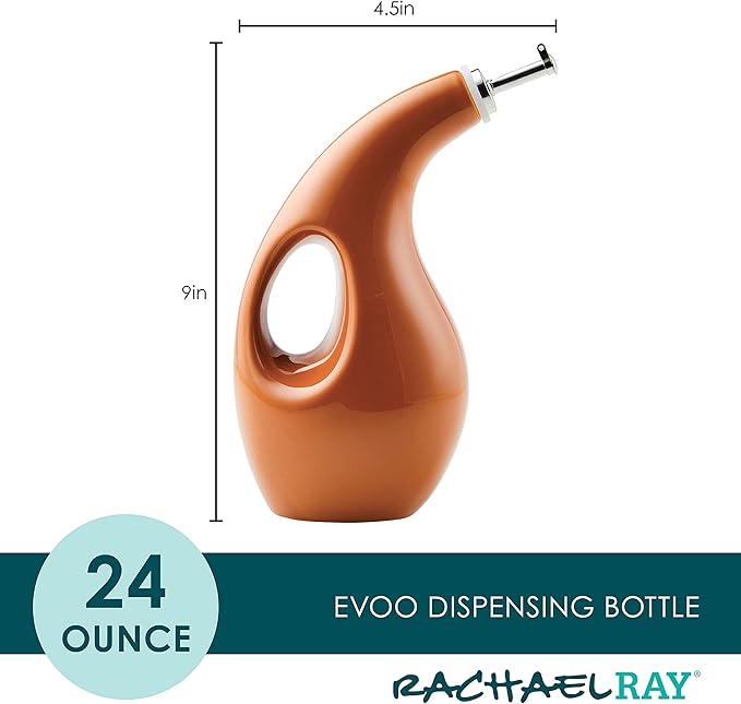 Rachael Ray 48466 Ceramic EVOO Oil and Vinegar Dispensing Bottle - Image 2