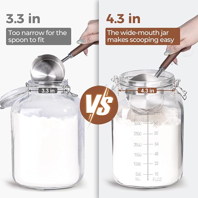ComSaf 1 Gallon Square Glass Jars - Image 2