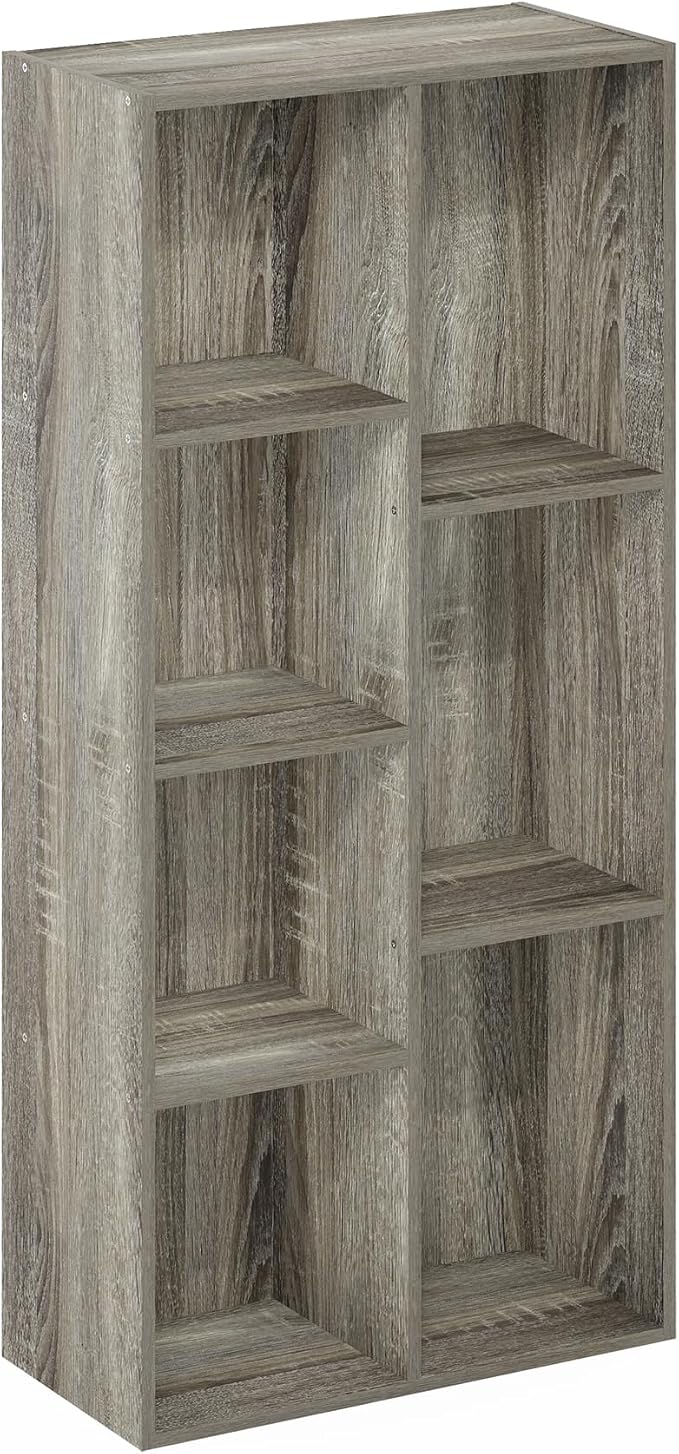 Furinno LUDER Book Shelf, 7-Cube Bookshelf, Bookcase - Image 6