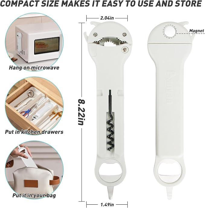 7 in 1 Jar Opener Bottle Opener and Wine Opener - Image 5
