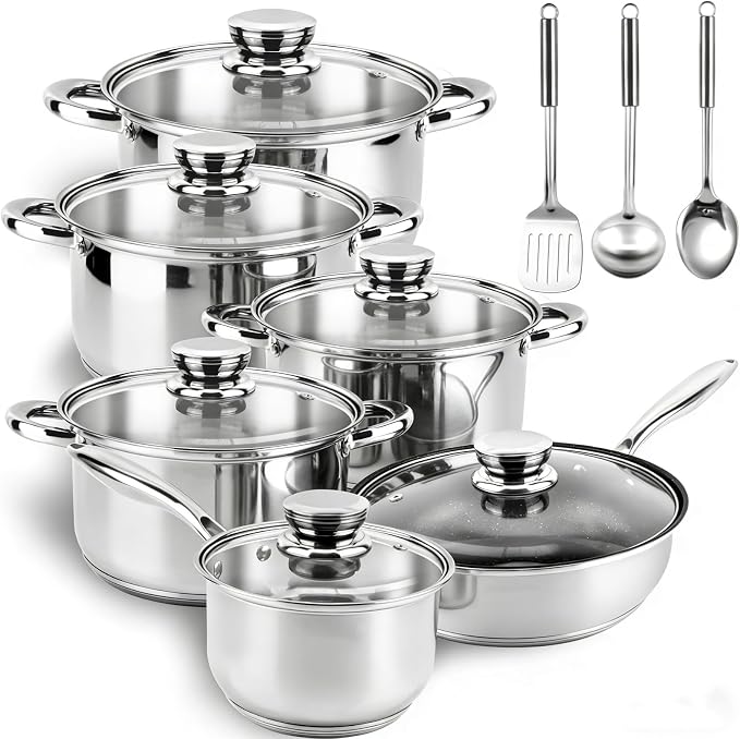 Stainless Steel Cookware Set by Colourcoco
