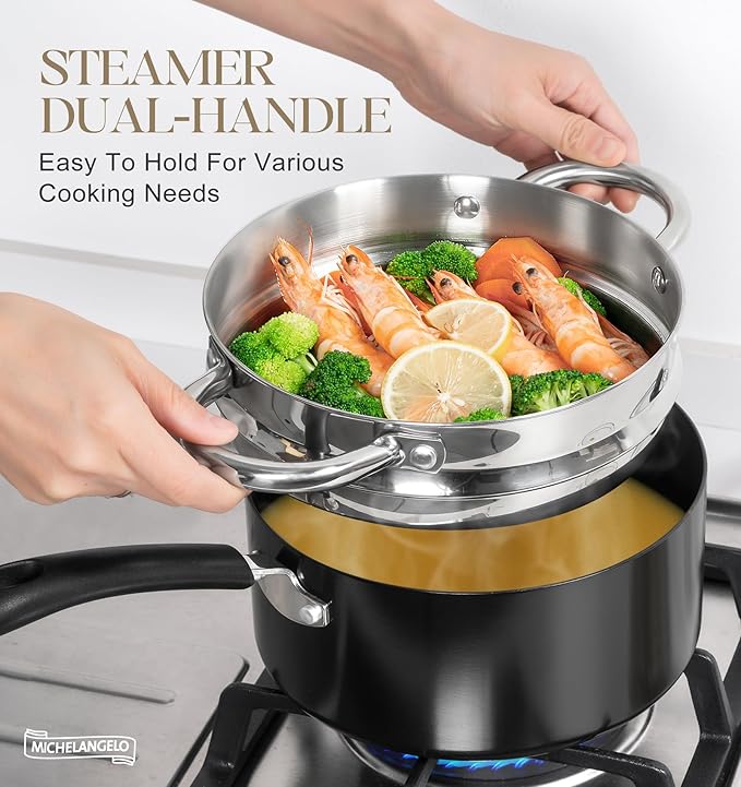 MICHELANGELO Nonstick Saucepan - Image 2