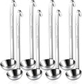 8pcs Stainless Steel Ladle 2 Oz Soup Ladle 10" long Spoon Heavy-Duty Metal by LiveNaturallyLiveBarafat