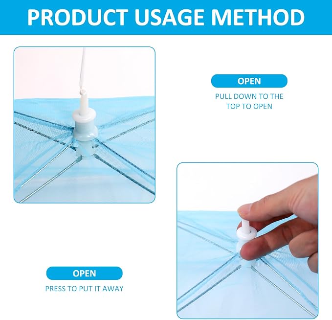 Mesh Food Covers for Outside, 5 Pack Pop-Up Food Tents - Image 5