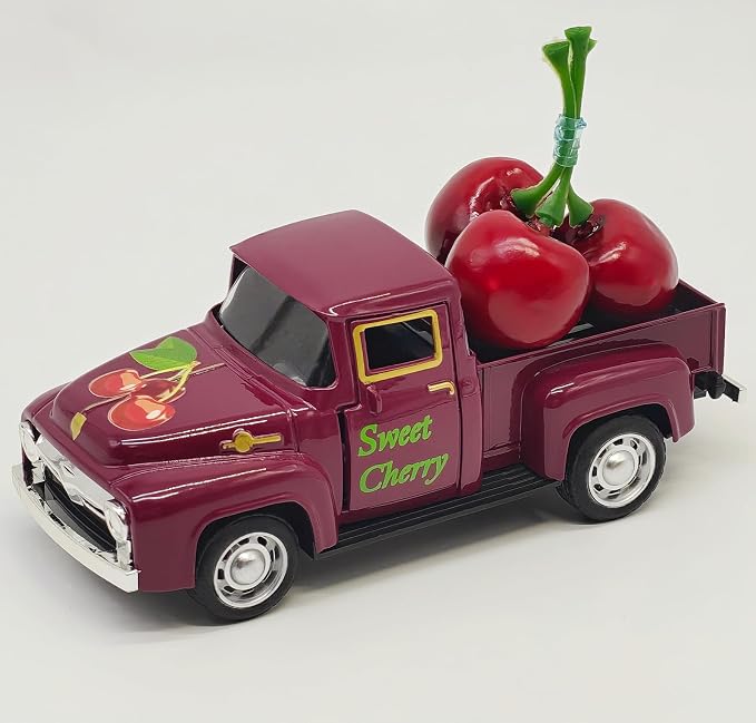 Cherry Decor – 4.9″Sweet Cherry Mini Vintage Metal Truck by Unknown