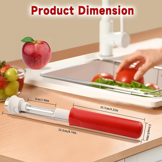 2 in 1 Apple Corer and Peeler Tool, Fruit Vegetable Corer and Peeler Tool - Image 6