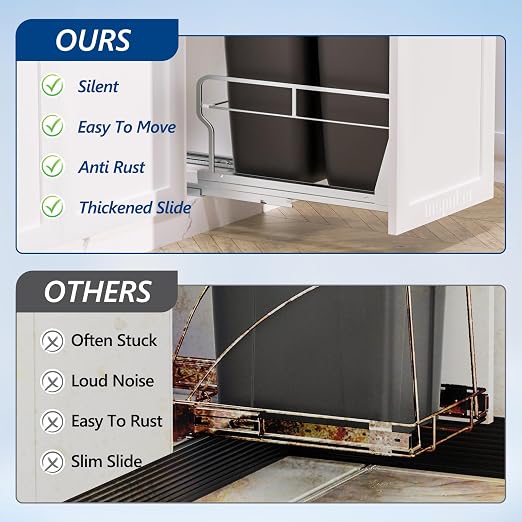 Insputer Dual Pull Out Trash Can Under Cabinet - Image 7