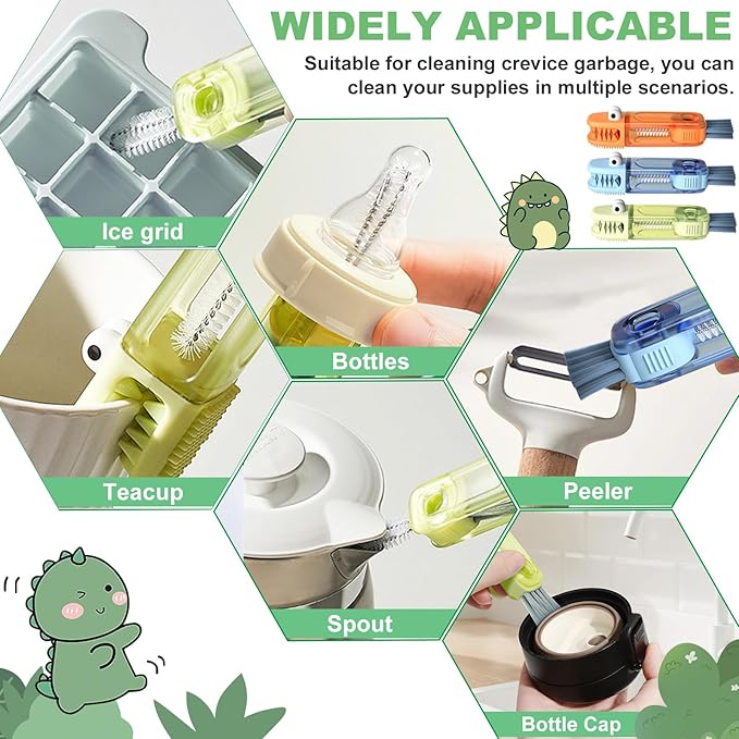 3 in 1 Cup Lid Gap Cleaning Brush, Portable Water Bottle Brush, Bottle Gaps - Image 5