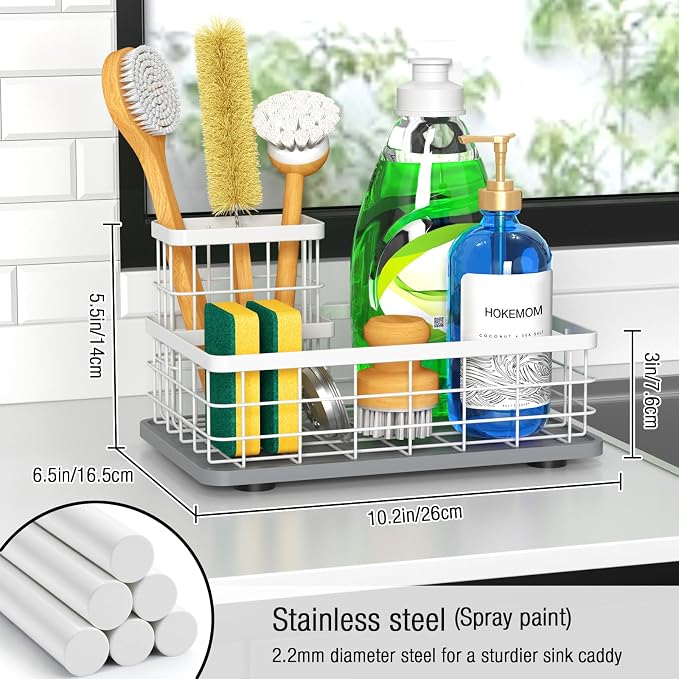 Kitchen Sink Caddy Organizer, Sponge Holder - Image 4