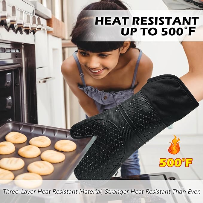 Extra Long Silicone Oven Mitts - Image 7