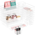 25 PCS Plastic Drawer Organizer Set, 4-size Clear Bathroom and Vanity Desk by Lulltou