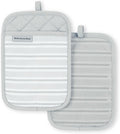 KitchenAid Albany Pot Holder 2-Pack Set, Matte Grey by KitchenAid