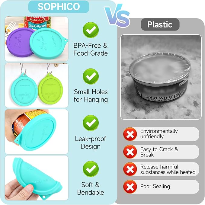 4PCs 3.4-inch Silicone Can Lids - Image 4