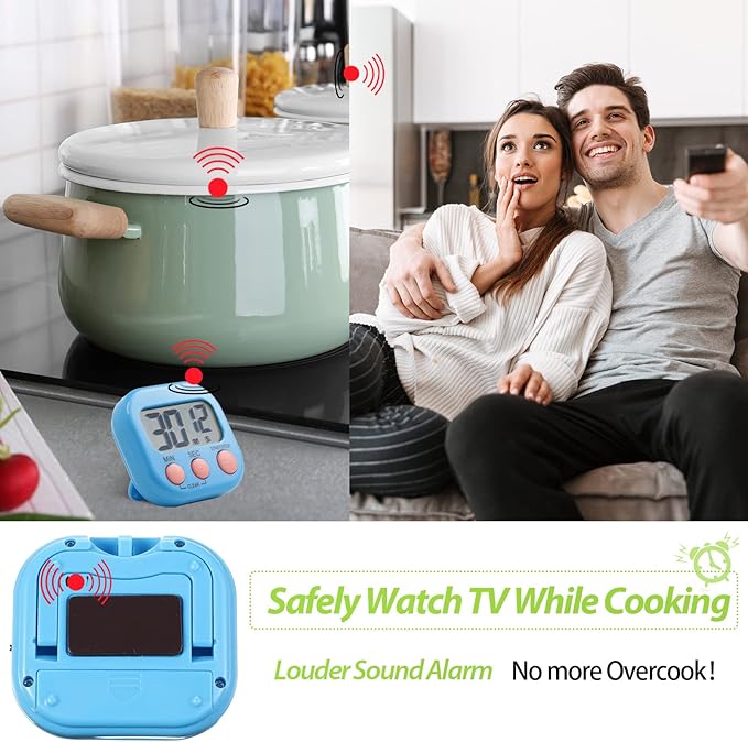 Weewooday 24 Pcs Digital Kitchen Timer Magnetic Timer Bulk On/Off Switch Minute - Image 4