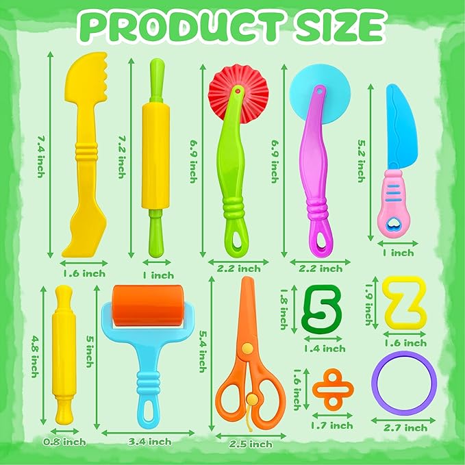 iShyan Dough Tools 55 PCS Dough Play Tools Set - Image 2