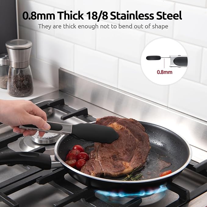 600ºF Heat Resistant Kitchen Tong: U-Taste 7 inch Silicone Cooking Tong - Image 5