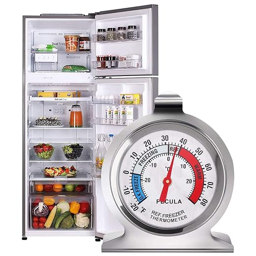 4PACK Refrigerator Thermometer -30-30 deg C/-20-80 deg F, Classic Fridge - Image 5