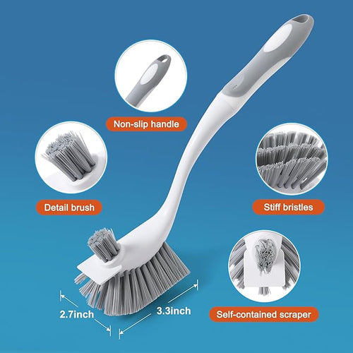 4-Pack Heavy-Duty Dish Scrub Brushes - Image 2