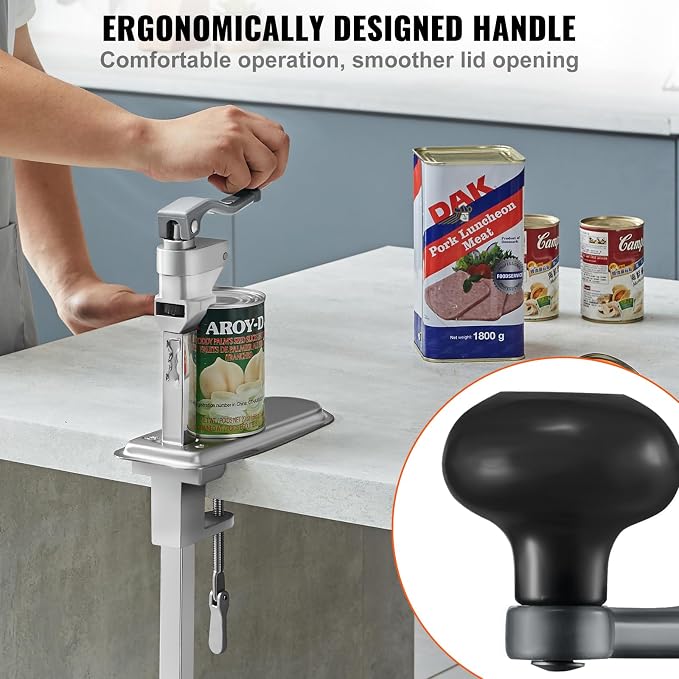 VEVOR Commercial Can Opener, 23.2"/59cm Long, Stainless Steel Manual Table Can - Image 7