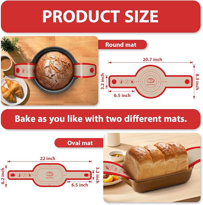 Silicone Bread Sling Oval and Round, Sourdough Tools & Dutch Oven Accessories - Image 2